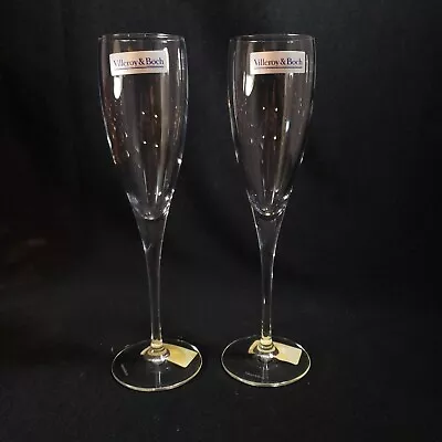 Set Of Two Villeroy & Boch Allegorie 9  Champagne Flutes • $27.99