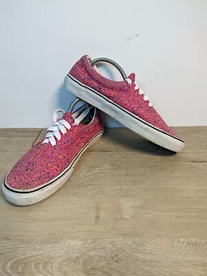 Vans Era Overspray Paint Splatter Confetti Pink Speckles Womens Sz 12.5 Mens 11 • £37.59