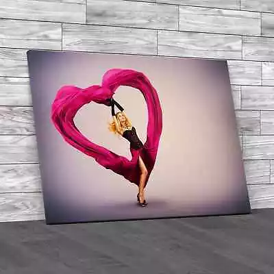 Dance Love Heart Woman Original Canvas Print Large Picture Wall Art • £27.95