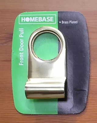 Brass Plated Front Door Pull Goes Around Cylinder Lock Keyhole Handle . Homebase • £4