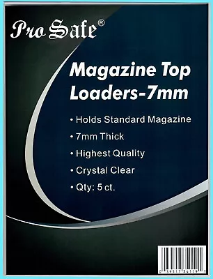 5 PRO SAFE MAGAZINE 7MM TOPLOADERS Holder NEW Storage Rigid Ultra Clear Pack • $27.67