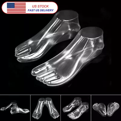 1 Pair Female Feet Mannequin Foot Thong Clear Sandal Shoes Model Display Feet US • $7.23