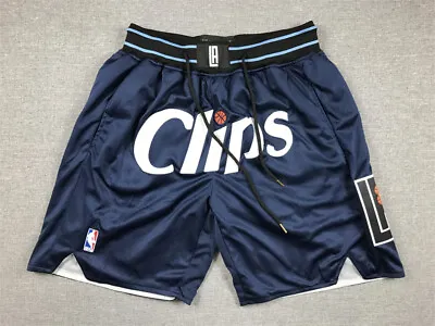 New Los Angeles Clippers City Version Men Deep Blue Basketball Pocket Shorts • $35.99