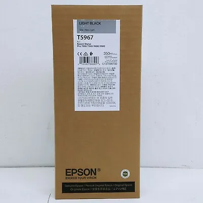 09-2021 Genuine EPSON T5967 Light Black Ink 350ml For Stylus 7890/7900/9890/9900 • $138.99