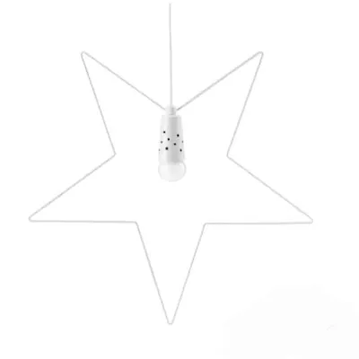 Ikea Strala Star Pendant Hanging Lamp White Christmas Decoration Lighting  • £16.97