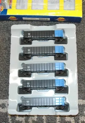 N Scale Athearn 50' High Side Coal Gondolas DRGW Rio Grande 5 Car Set • $60