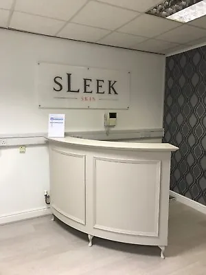 Large Curved Reception Desk Salon Retail - French Style Shabby Chic  • £849