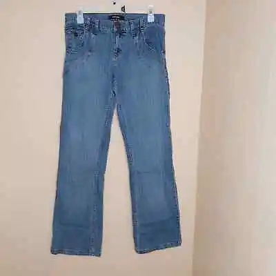 Daisy Fuentes Moda Jeans Womens Size 8 Blue Bootcut Mid Rise Antique Wash Denim • $12