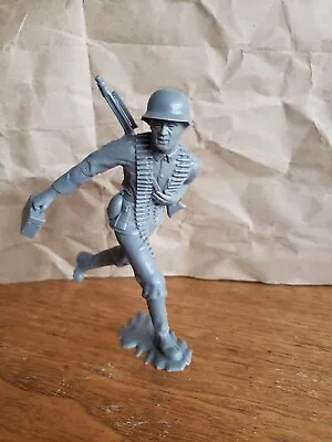 1963 Vintage Marx WWII Large Figure Toy Soldier German Infantry Running • $18