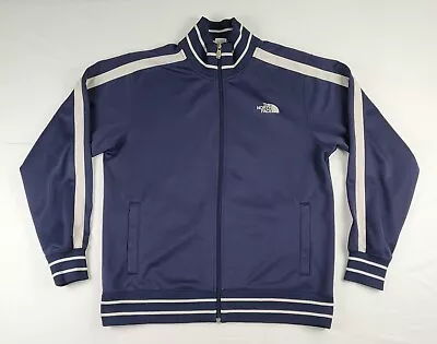 The North Face A5 Series Track Jacket Mens Large Full Zip Blue Mock Neck VTG • $20