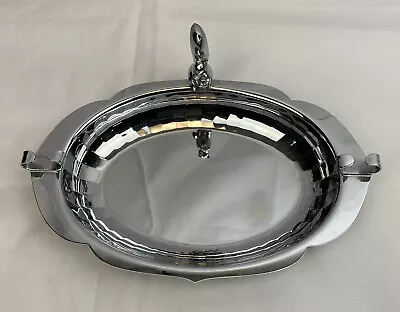 Vintage Squirrel Figure Mid Century Modern Chrome Serving Tray • $23.47