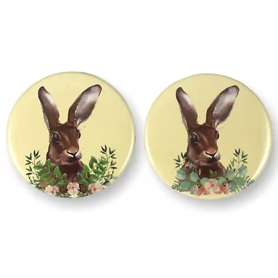 Rabbit Set Of 2 - 2.25 Inch Magnets For Fridge Kitchen Whiteboard Cute Magnets • $6.95