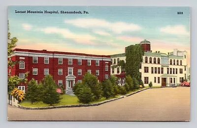 Postcard Locust Mountain Hospital Shenandoah Pennsylvania PA Vintage Linen J6 • $4.49