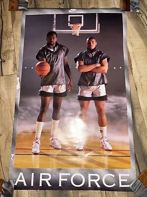 VTG NIKE Charles Barkley & Moses Malone Air Force Poster 22X36  NBA Basketball • $39.99