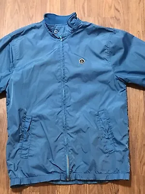 Volcom Men Jacket XL Blue Windbreaker Ermont Hooded Water Resistant Full Zip • $15