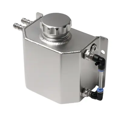 $47.60 • Buy  Aluminum Oil Catch Radiator Coolant Overflow Bottle Recovery Tank Reservoir 1L 