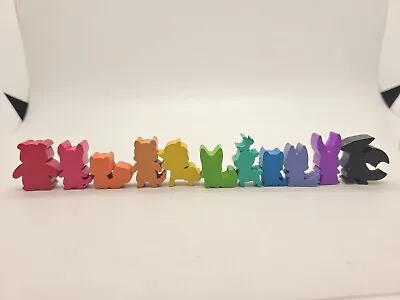 HERE TO SLAY Mini Wooden Meeples / Figures Complete Lot X11 Unstable Unicorns • $14.95