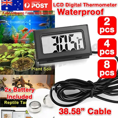 $5.15 • Buy Digital LCD Thermometer For Fridge Freezer Aquarium Fish Tank Water Temperature