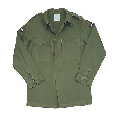 £19.95 • Buy Army Shirt Original Dutch Combat Military Vintage Issued Work Top Olive Green