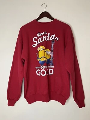 $14.69 • Buy Christmas Jumper Minions Size 12 Dear Santa Define Good Red