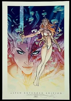 Fathom & Kiani Aspen ART PRINT Michael Turner & Peter Steigerwald ~ Signed 13x19 • $49.99