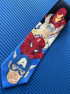 Mens Tie Brice Marvel Comics Captain America Spider Man Thor Iron Man RARE VTG • $89.99