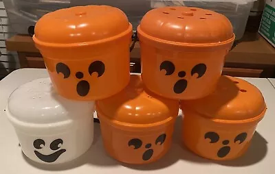 Vintage Lot Of 5 McDonald’s McBOO Halloween Pumpkin Candy Buckets • $24.99