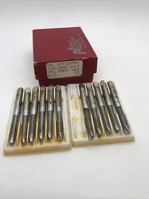 Vintage North Attleboro Taps Inc 1/4-20NC GH3 2 Flute SPPT HSS Taps 11 Count • $26.99