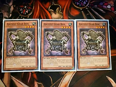 Yugioh Tcg 3x Ancient Gear Box Prio-en032 Common 1st Edition  • $5.50