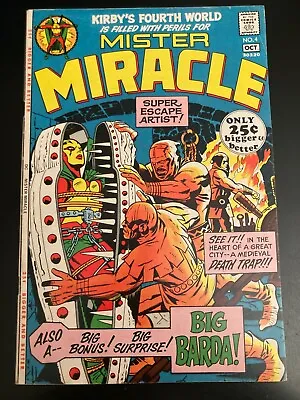 MISTER MIRACLE #4 (1971) ** Kirby/Barda Key!** (FN/VF) *Very Bright/Colorfull!* • $64.95