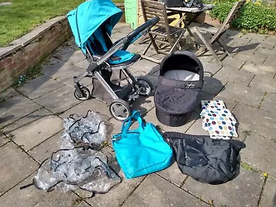 £75 • Buy Babystyle Oyster Pram Pushchair Travel System + Mothercare Cosytoes