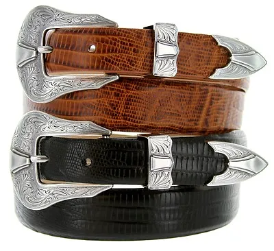 Colorado Silver - Genuine Leather Italian Calfskin Designer Dress Belt • $36.95