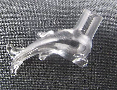 Clear Dolphin Glass Vial 1  Bottle Charm Cremation Ashes Pendant Rice Instruct • $8.99