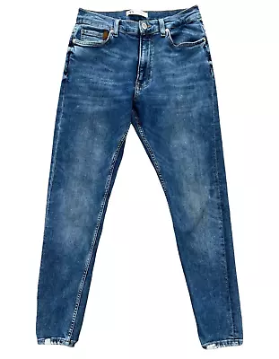 Zara Man Skinny Ankle Jean EUR42/US32 (Fits 29x28) Stretch Denim Distressed Hem • $19.95