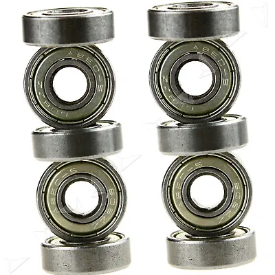 10X 8mm Skateboard Scooter Rollerblade Durable Ball Bearings Wheels ABEC-5 • £10.70