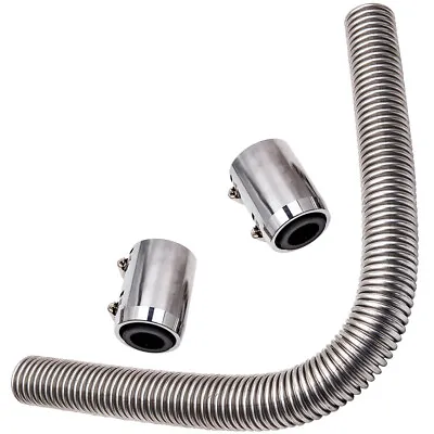 Universal Fitment Radiator Flex Coolant Water Hose Kit W/ Radiator Cover Clamps • £31.59