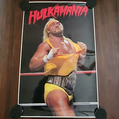 1987 Hulk Hogan Hulkamania Poster Original Vintage WWE/WWF Laminated • $159.96