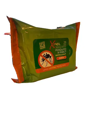 £5.99 • Buy Xpel  Mosquito & Insect Repellent X25 Wipes Midge Midges