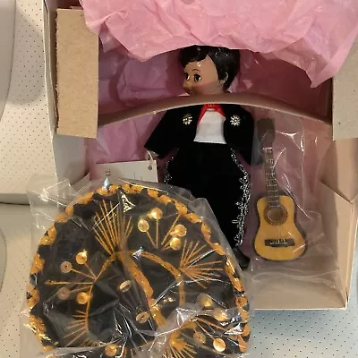 Boy Doll Mexico Mariachi Madame Alexander Hat Guitar In Box 8  International 235 • $99