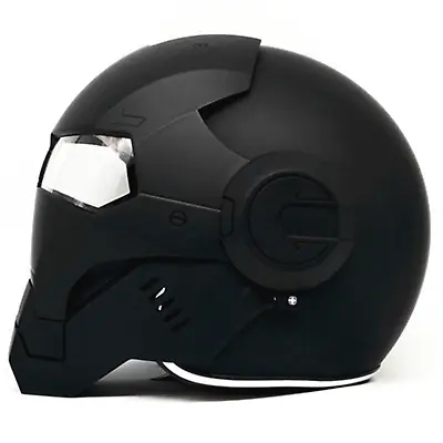 2023 DOT Motorbike Flip Up Helmet Motorcycle Bike Full Face Helmets Matt Black-2 • $119