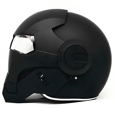 2024 DOT Motorbike Flip Up Helmet Motorcycle Bike Full Face Helmets Matt Black • $119