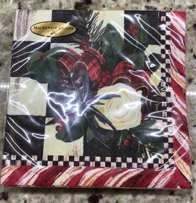 £17.70 • Buy MacKenzie Child  SCOTTISH BOUQUET Paper Napkins - Cocktail