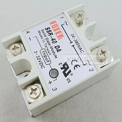 SSR-40DA Solid State Relay 40A Output AC 24-380V & Input DC 3-32V New • $5.15