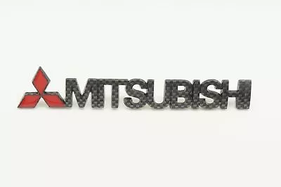 Fit Mitsubishi Lancer Trunk Black Carbon Style Plastic Badge Emblem Logo • $9.99