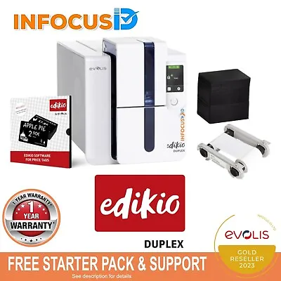 £2268 • Buy New Evolis Edikio Duplex Price Tag/Ticket Printer With Starter Pack & Support