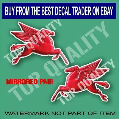 VINTAGE MOBIL PEGASUS Decal Sticker Vintage Petrol Americana Hot Rod Stickers • $3.57