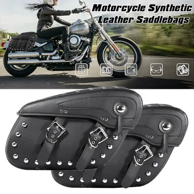 Side Saddle Bags For Yamaha V-Star XVS 1100 650 950 Silverado Custom Classic • $119.99