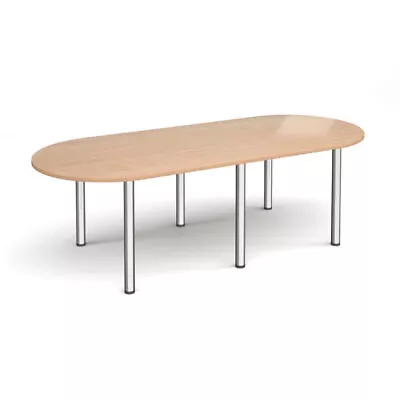 Radial End Meeting Table With 6 Radial Legs - Chrome Legs • £421.11