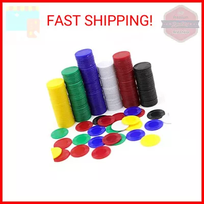 600Pcs Plastic Poker Mini Chips In 6 Colors Bulk Poker Card Game Chips For Game • $19.15