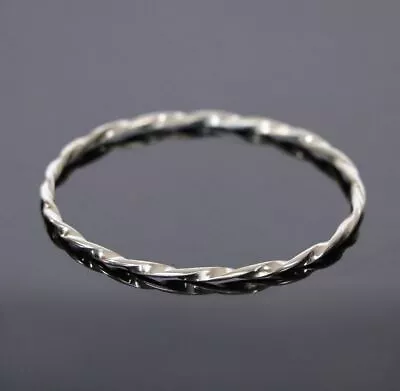 Haba Sterling Silver Twist Bangle Bracelet • $58